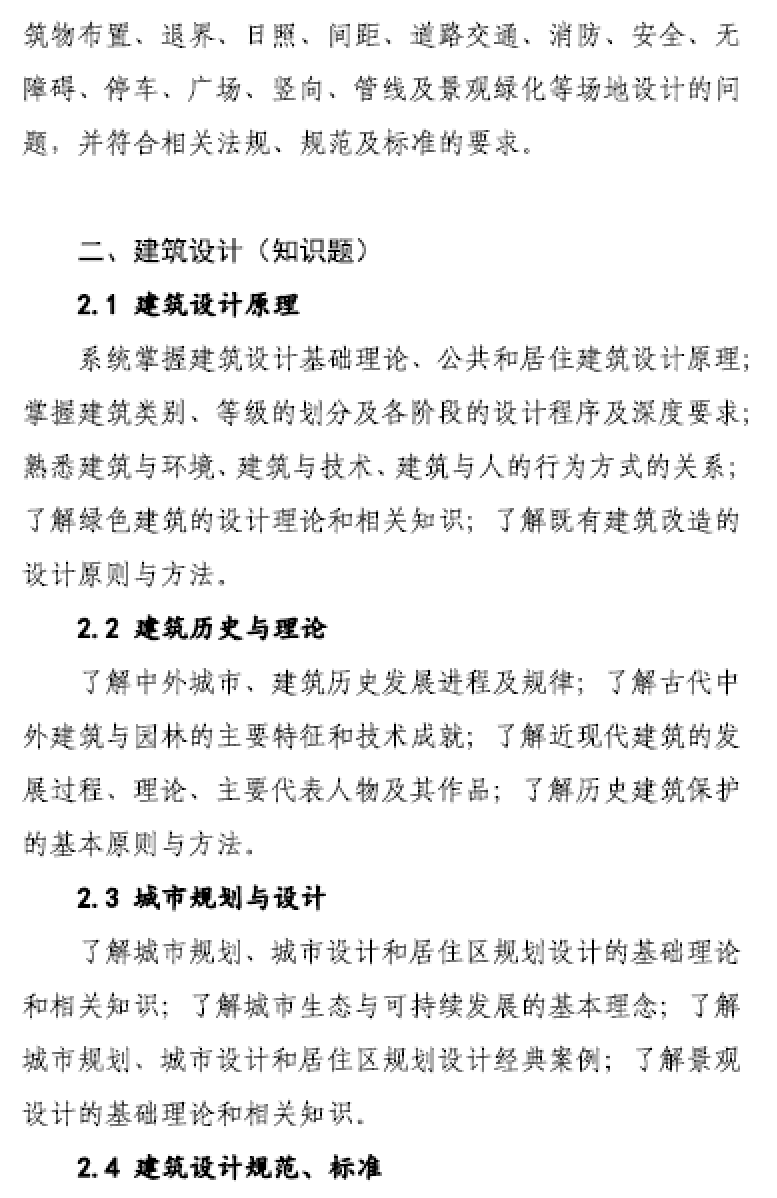 大事件！9門變6門！一級注冊建筑師考試大綱（21版）發(fā)布，2023年執(zhí)行！